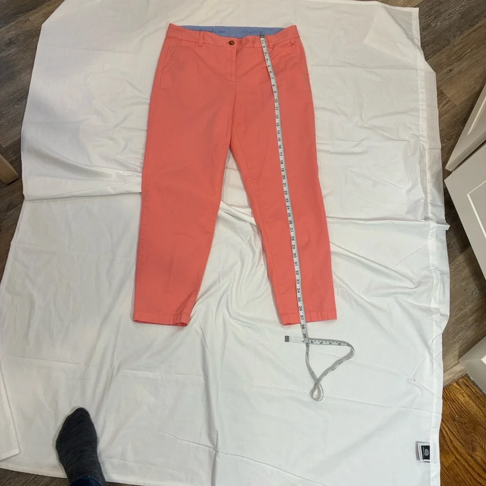 Talbots Coral-Orange Chino Trousers - Picture 8 of 9